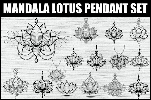 Download Mandala Lotus Pendant Vector Pack - Premium Resources