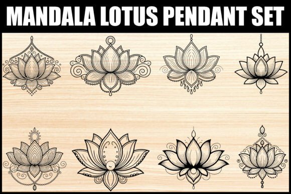 Download Mandala Lotus Pendant Vector Pack - Premium Resources